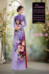 Vải áo dài hoa in 3D