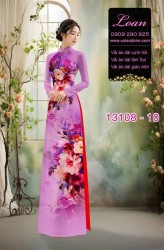 Vải áo dài hoa in 3D