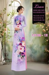 Vải áo dài hoa in 3D