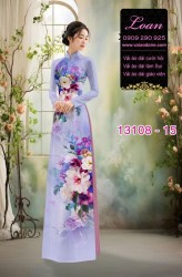 Vải áo dài hoa in 3D