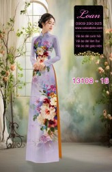 Vải áo dài hoa in 3D