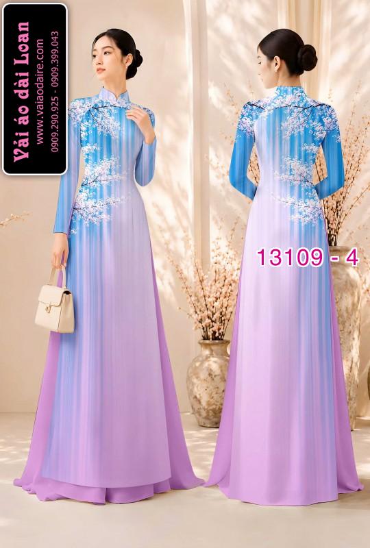 Vải áo dài hoa in 3D