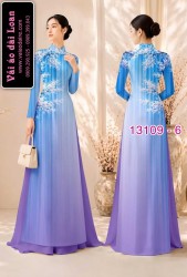 Vải áo dài hoa in 3D