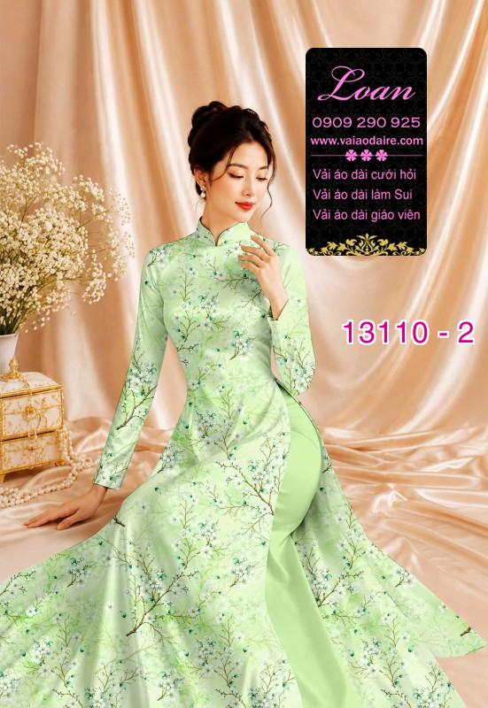 Vải áo dài hoa in 3D
