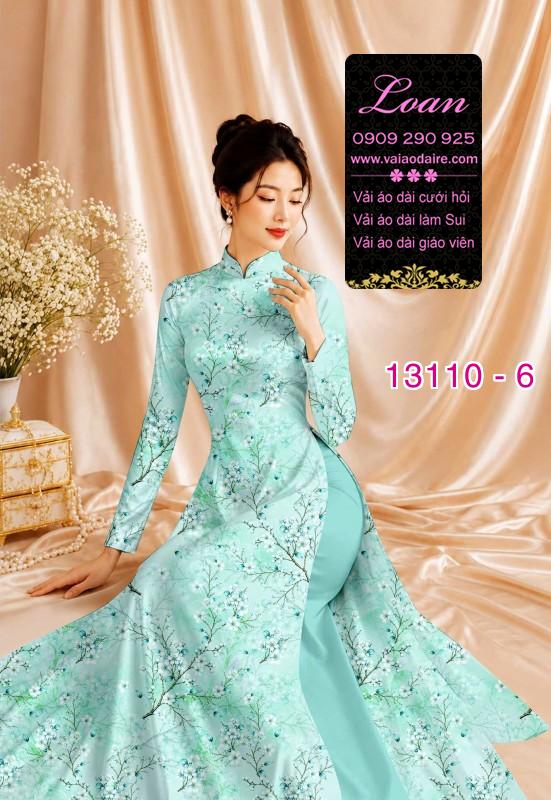 Vải áo dài hoa in 3D