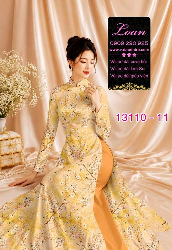 Vải áo dài hoa in 3D
