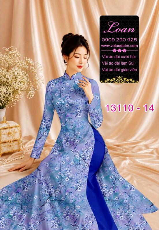 Vải áo dài hoa in 3D
