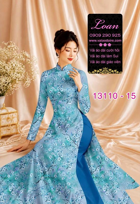 Vải áo dài hoa in 3D
