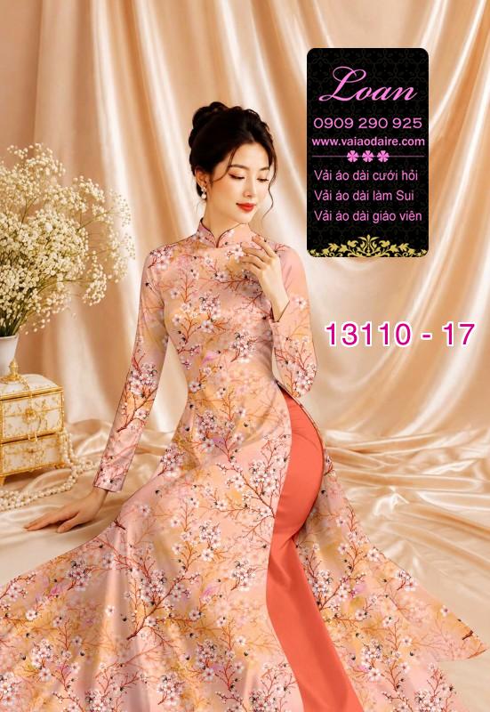 Vải áo dài hoa in 3D