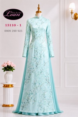 Vải áo dài hoa in 3D-DT 13110