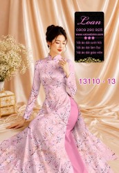 Vải áo dài hoa in 3D