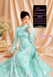 Vải áo dài hoa in 3D