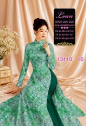 Vải áo dài hoa in 3D