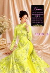 Vải áo dài hoa in 3D