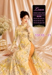 Vải áo dài hoa in 3D