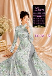 Vải áo dài hoa in 3D