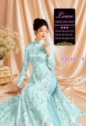 Vải áo dài hoa in 3D