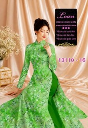 Vải áo dài hoa in 3D
