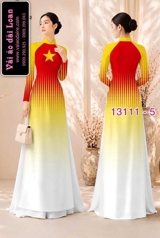 Vải áo dài hoa in 3D