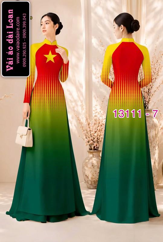 Vải áo dài hoa in 3D