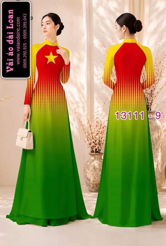Vải áo dài hoa in 3D