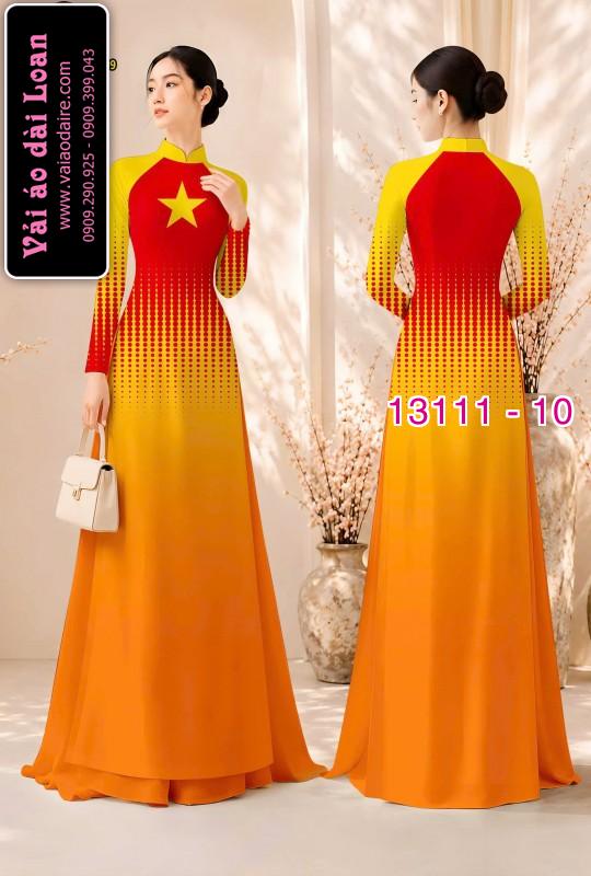 Vải áo dài hoa in 3D