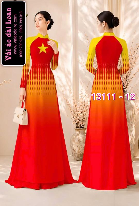 Vải áo dài hoa in 3D