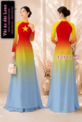 Vải áo dài hoa in 3D