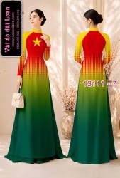 Vải áo dài hoa in 3D