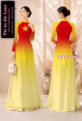 Vải áo dài hoa in 3D