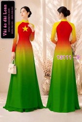 Vải áo dài hoa in 3D
