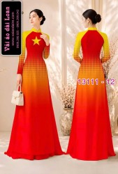 Vải áo dài hoa in 3D