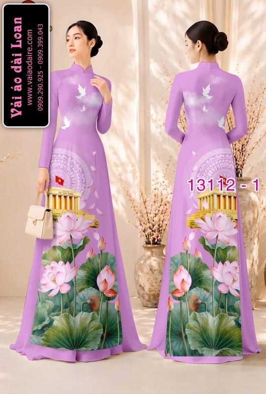 Vải áo dài in hình lăng Bác Hồ