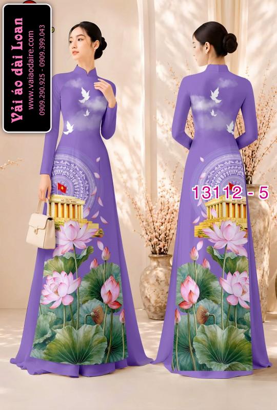 Vải áo dài in hình lăng Bác Hồ