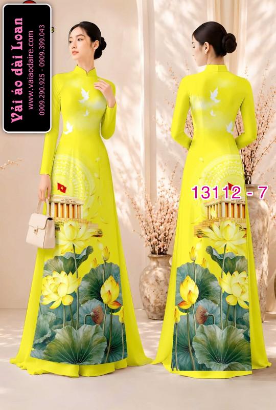 Vải áo dài in hình lăng Bác Hồ