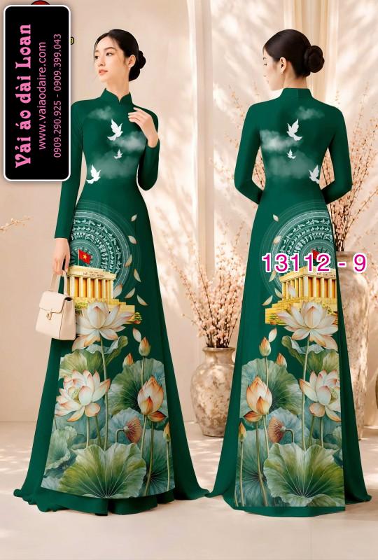 Vải áo dài in hình lăng Bác Hồ