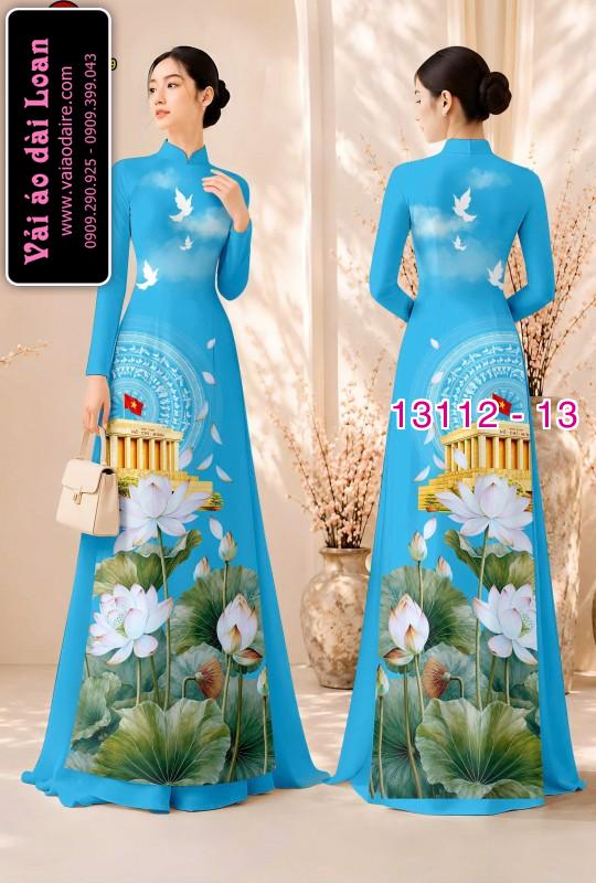 Vải áo dài in hình lăng Bác Hồ