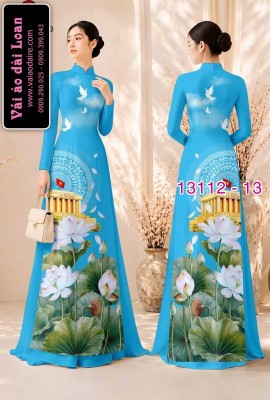 Vải áo dài in hình lăng Bác Hồ-13112