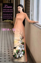 Vải áo dài phong cảnh in 3D