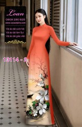 Vải áo dài phong cảnh in 3D