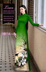 Vải áo dài phong cảnh in 3D