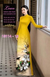 Vải áo dài phong cảnh in 3D