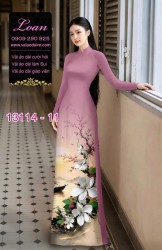Vải áo dài phong cảnh in 3D