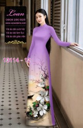Vải áo dài phong cảnh in 3D