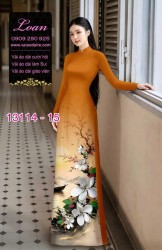 Vải áo dài phong cảnh in 3D