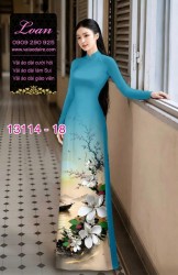 Vải áo dài phong cảnh in 3D