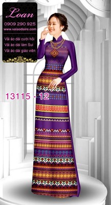 Vải áo dài họa tiết thổ cẩm-13115