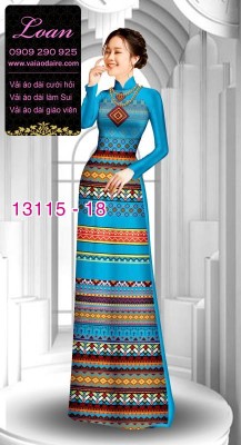 Vải áo dài họa tiết thổ cẩm-13115