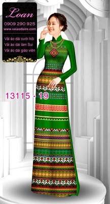 Vải áo dài họa tiết thổ cẩm-13115