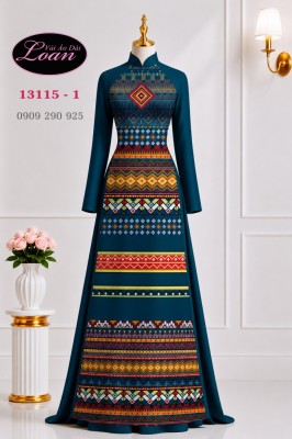 Vải áo dài họa tiết thổ cẩm-DT 13115